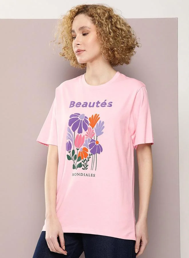 Dillinger Oversized Beautes Embossed Print T-Shirt by Styli