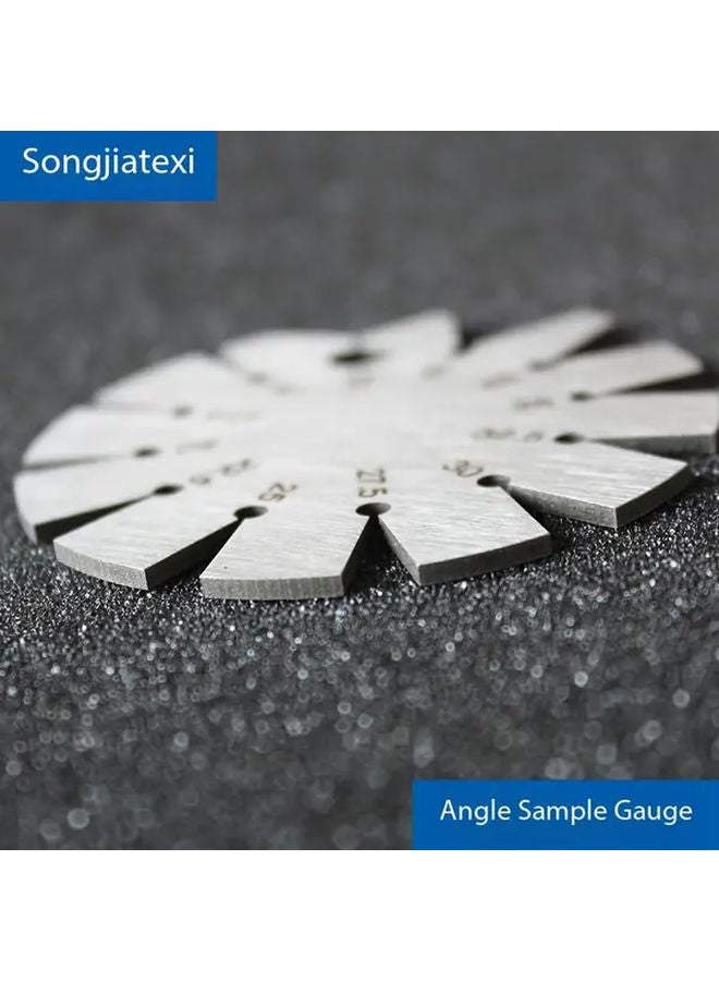 Circular Angle Template Stainless Steel Angle Gauge Dual Scale Ruler For Woodworking - Image 2