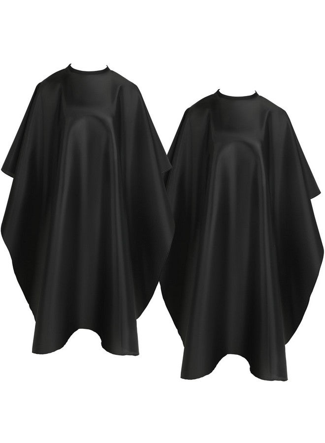 FEBSNOW 2Pcs Barber Cape for Adults,Professional Hair Cutting Cape with Closure Snap Waterproof Salon Capes - Image 1