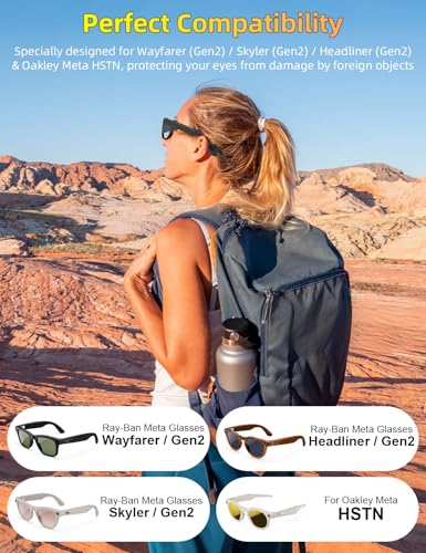 HIBLOKS Smart Glasses Accessories Set for Ray-Ban Meta/Gen 2/Oakley Meta HSTN Accessories, 1 Pair Safety Glasses Side Shields & 1Pc Adjustable Eyeglass Strap Compatible with Rayban/Oakley Meta Sunglasses - Image 3