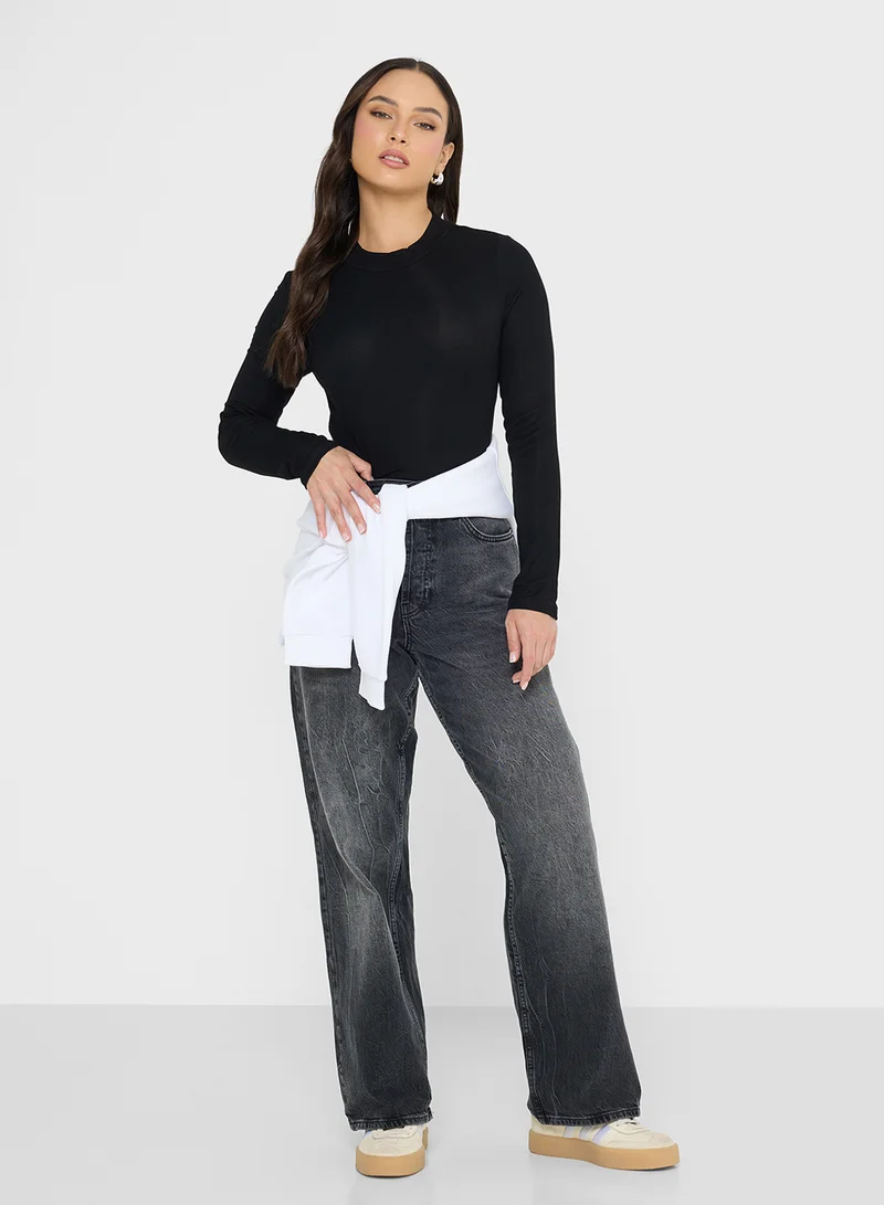 Ginger Basics 2PK High Neck Long Sleeves Top