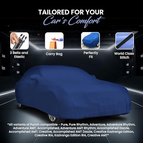 AutoGuys Car Cover Waterproof TU-I for Tata Punch [Year 2021 Onwards] - Punch Car Cover Dust & UV Protection Punch Car Body Cover with Mirror Pocket Soft Cotton Lining - Image 2