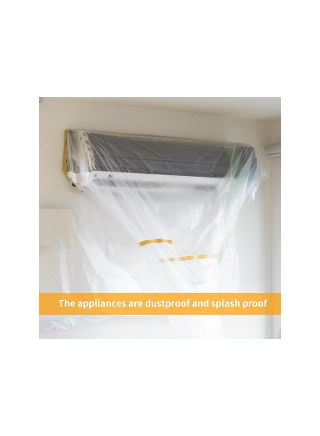 PROMASS Pre-Taped Masking Film 1 Pack, 10 x 65 feet Rolls, Tape and Drape, Painters Plastic Drop Cloth for Automotive Painting Covering, House Decoration Furniture Floor Dustproof Cover - Image 5