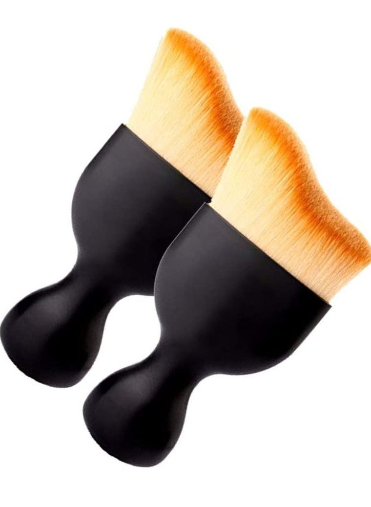 أوريتي فرشاة مكياج احترافية مسطحة من قطعتين لكريم الأساس وأحمر الخدود - Image 1