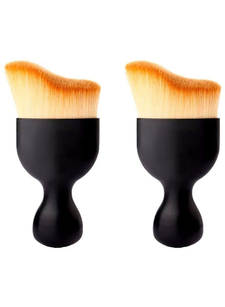 أوريتي فرشاة مكياج احترافية مسطحة من قطعتين لكريم الأساس وأحمر الخدود - Image 2