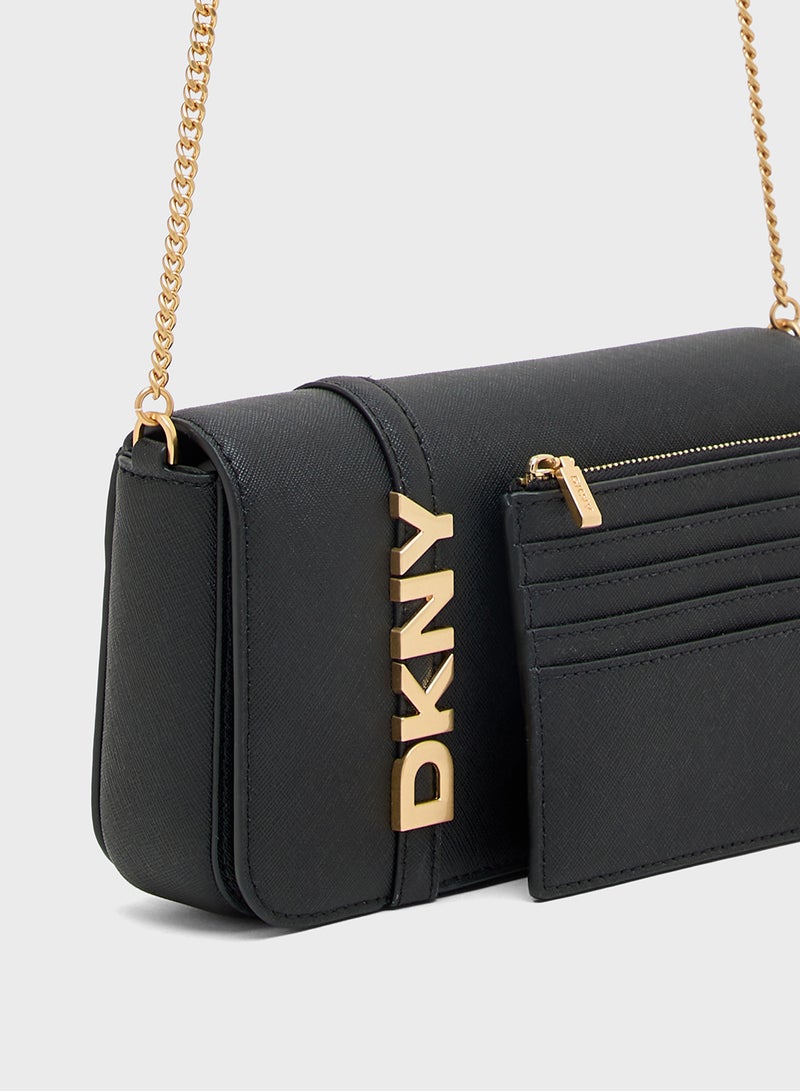 DKNY Logo Avril Flap Crossbody Bag  - Image 5