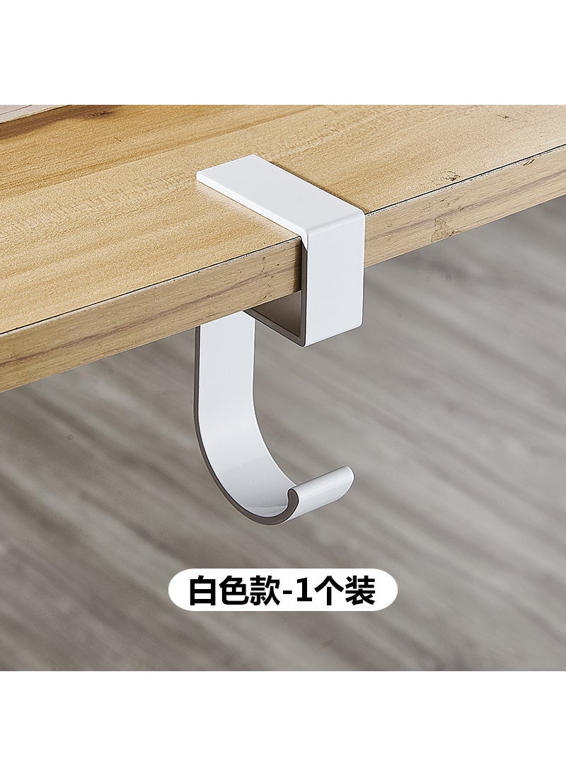 Desk Side Bag Hanger Hook for Office and Dorm Type 5 [white] one pack 