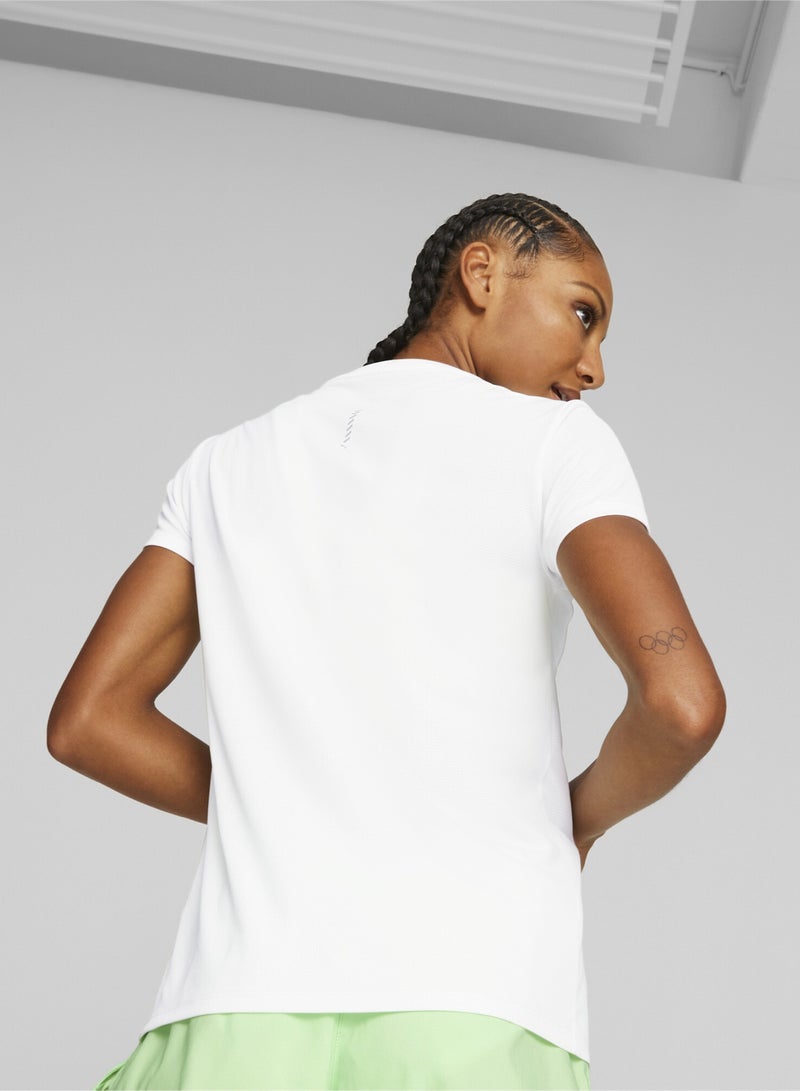 بوما تيشيرت للجري للنساء RUN Short Sleeve Logo - Image 2