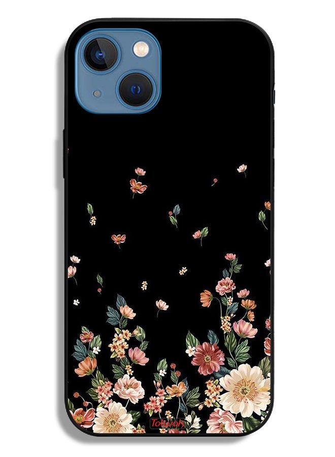Tolwak جراب حماية لجهاز Apple iPhone 13 مع زهور صغيرة في الأسفل - Image 2