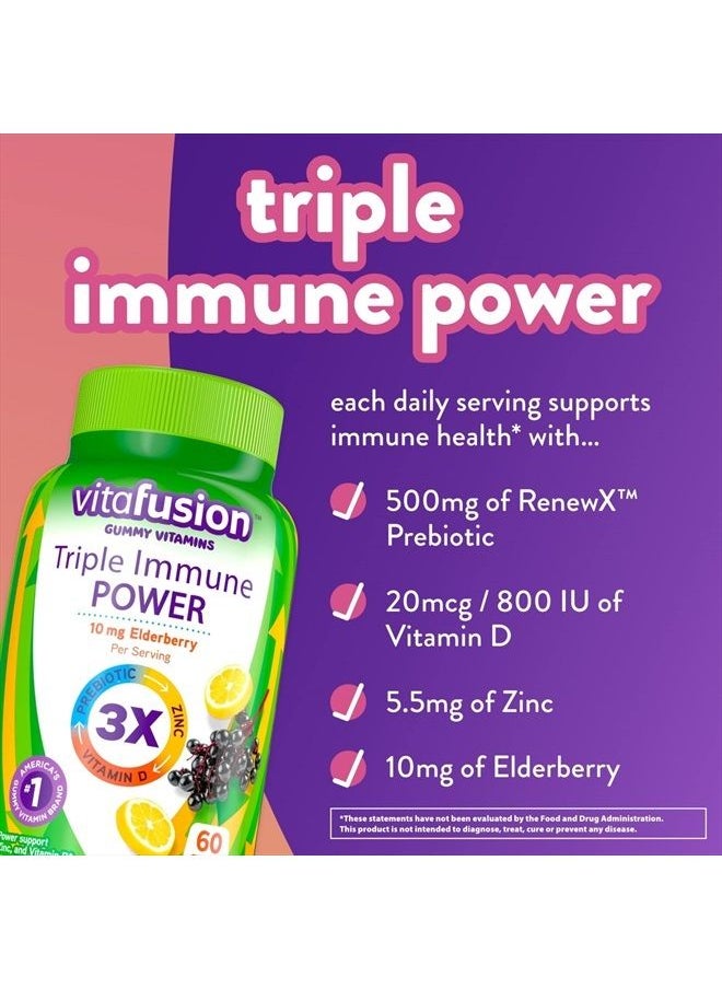 Vitafusion - Triple Immune POWER Gummy Vitamins, 60ct - Image 1