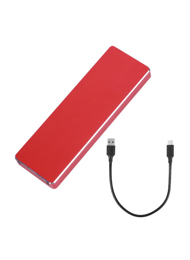 Generic Private Model M.2 NVMe/NGFF Dual Protocol Solid State Hard Disk Box Type-c3.1 SSD Mobile Hard Disk Box-Color:NGFF Protocol Red  - Image 1