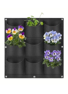 SYOSI Hanging Planting Bags, 9 Pockets Hanging Vertical Wall Planter Wall Mounted Grow Bag Outdoor Indoor Gardening Vertical Greening Flower Container, Storage Bags (0.5*0.5m)  - Image 1