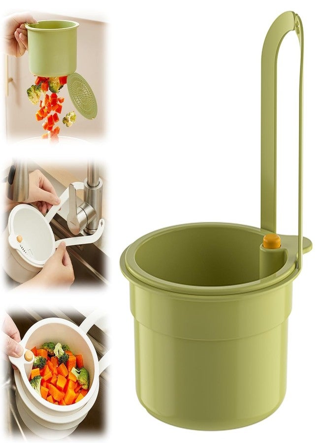 LEMOZA Kitchen Sink Drain Basket, Double Layer Strainer Food Waste Filter Baskets,Hanging Sink Drains Holder,Detachable Strain Basket, Easy to Clean - Image 1