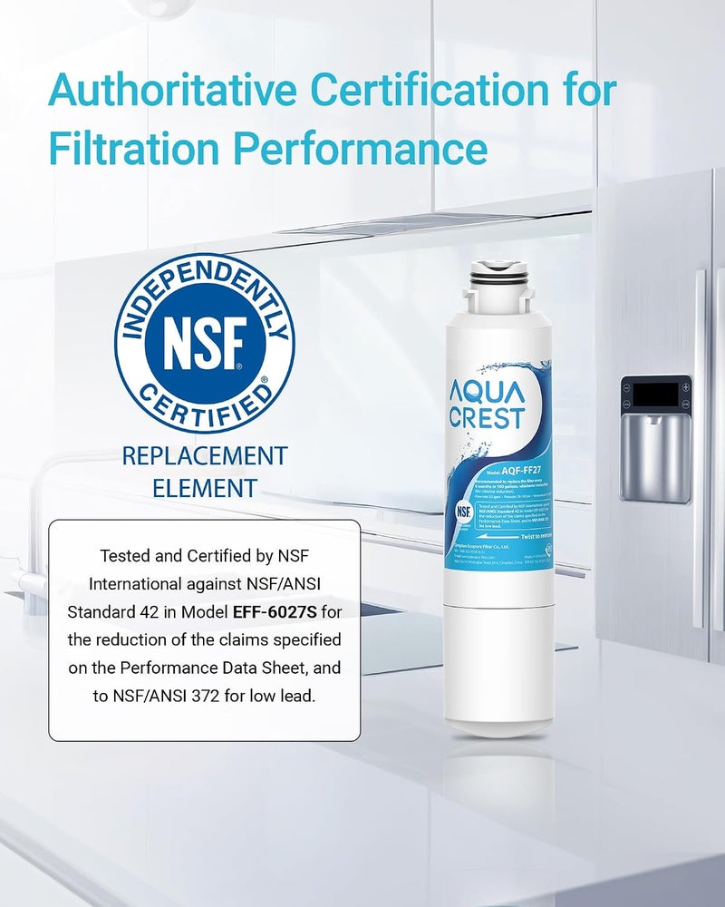 AquaCrest AQUA CREST Samsung DA29-00020B Fridge Water Filter Replacement - 3 Pack - Image 3