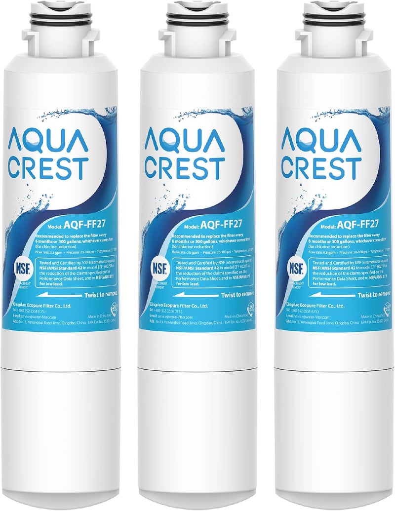 AquaCrest AQUA CREST Samsung DA29-00020B Fridge Water Filter Replacement - 3 Pack - Image 1