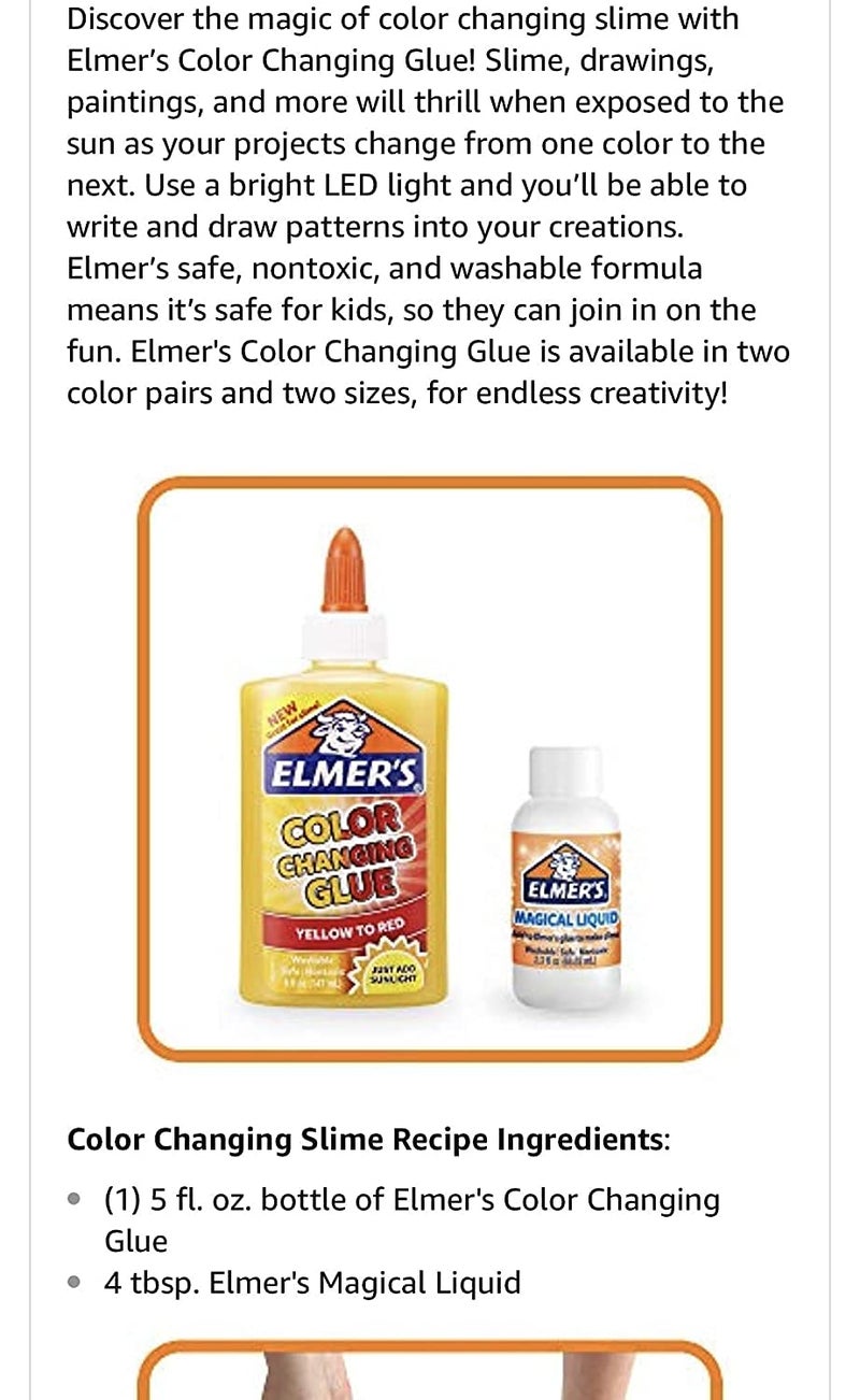 Sanford Elmer's Color Changing School Glue, 5 Ounces, Yellow to Red - Image 4