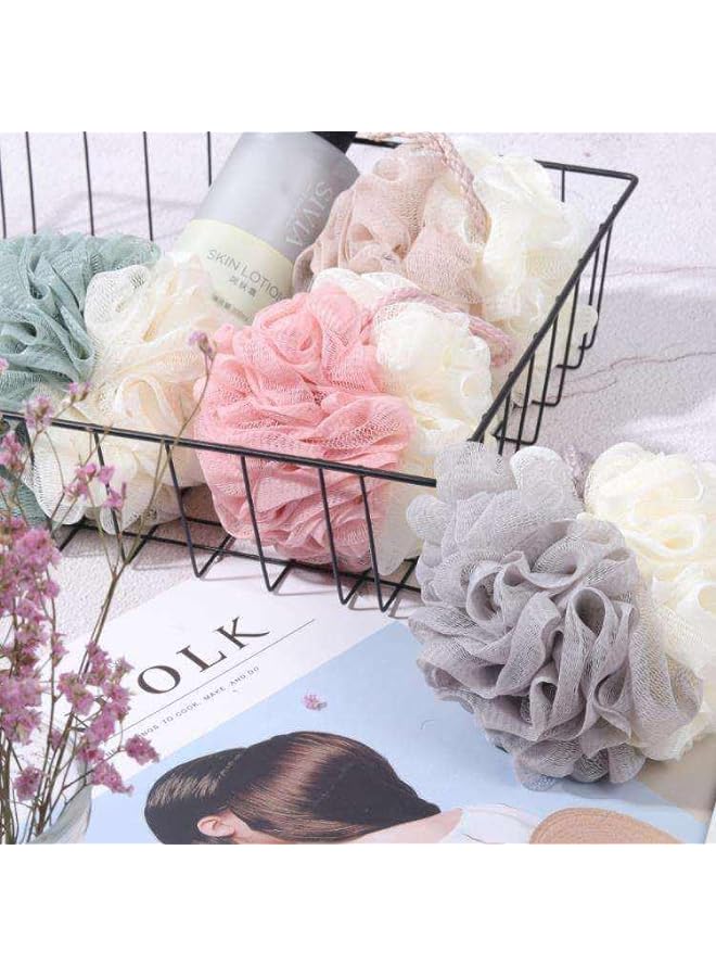 ECVV Bath Sponge Shower Loofah Tennis Sponge Multicolor Bathroom Men Ladies Scrubber Cleaning Loofah Bath Accessories Dropshiping Useful Design Random Color Pack Of 4 - Image 2