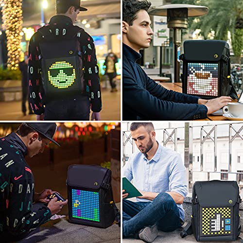 Divoom LED Display Laptop Backpack with App Control, 17 Inch Cool DIY Pixel Art Animation Fashion Backpack, Unique Gift for Men or Women - Image 3