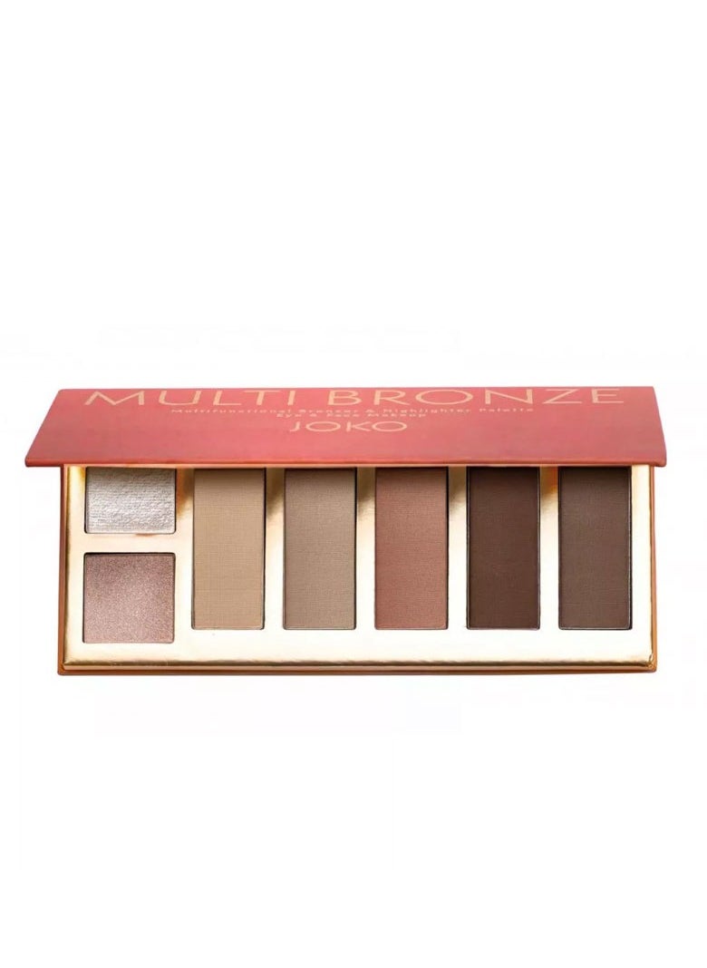 JOKO Multi Bronze and Highlighter Palette For Eyes and Face Make Up 