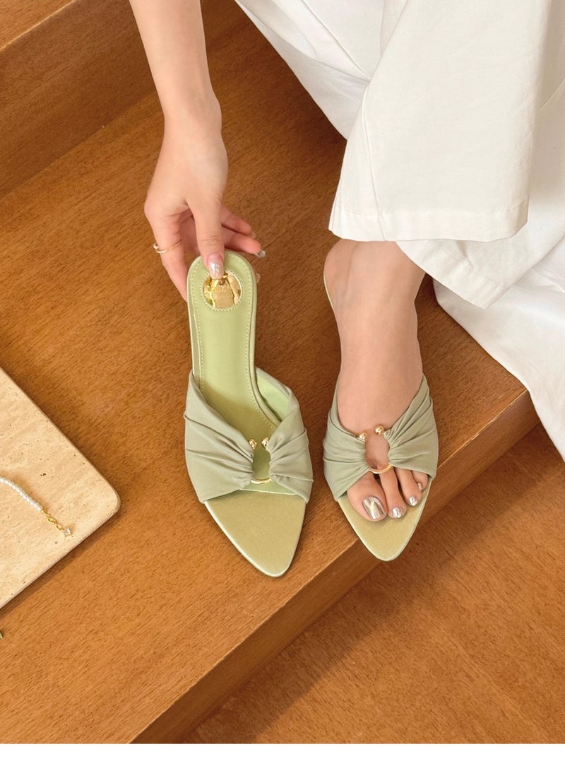 Elegant And Versatile Slippers With Exposed Toes - Image 1