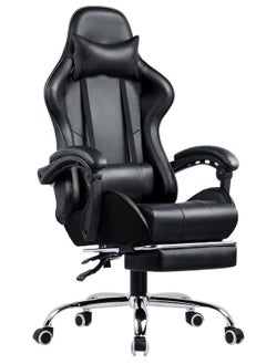 Lesha Gaming Chair, Big and Tall Gamer Chair, Racing Style Adjustable Swivel Office Chair, Ergonomic Video Game Chairs with Headrest and Lumbar Support  - Image 1