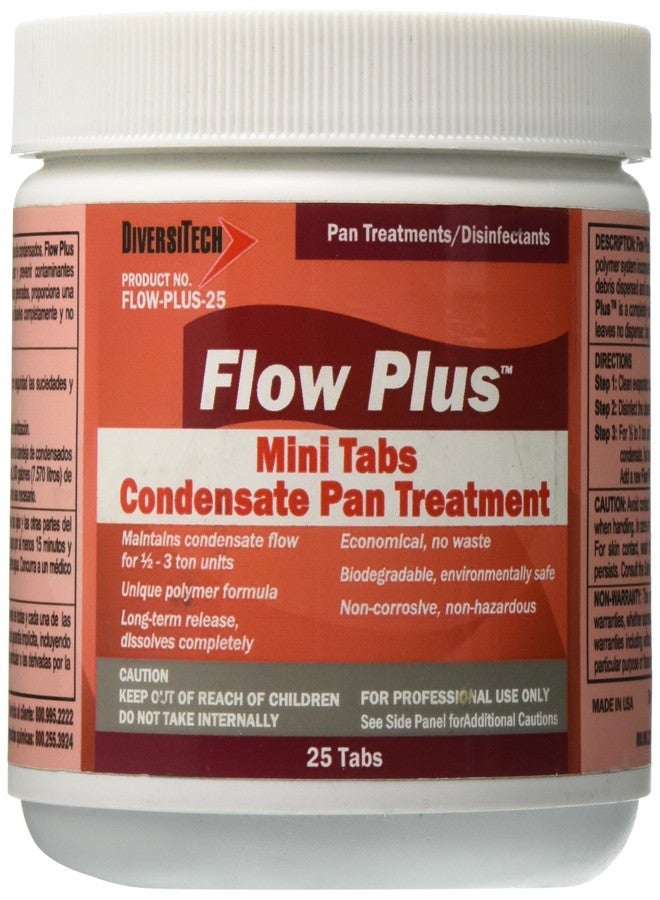Diversitech FLOW-PLUS-25 Flow-Plus Condensate Pan Treatment, 12 25-Tablet Jars Per Case