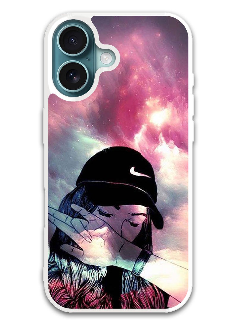 Theodor Protective Case Cover For APPLE IPHONE 16 - Girl Sob (White Bumper) - Image 1