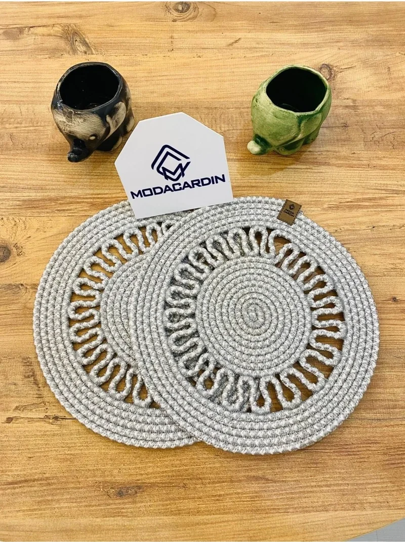 بدز ديري BDZ Leather Jute Wicker American Service Plate 2 Pieces