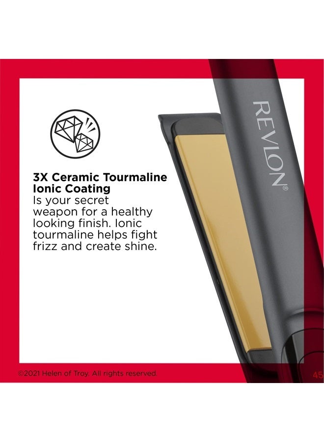 Revlon مكواة شعر سيراميك ريفلون سموذ برليانس | انزلاق سلس وتصميم فائق النعومة، (1 بوصة) - Image 2