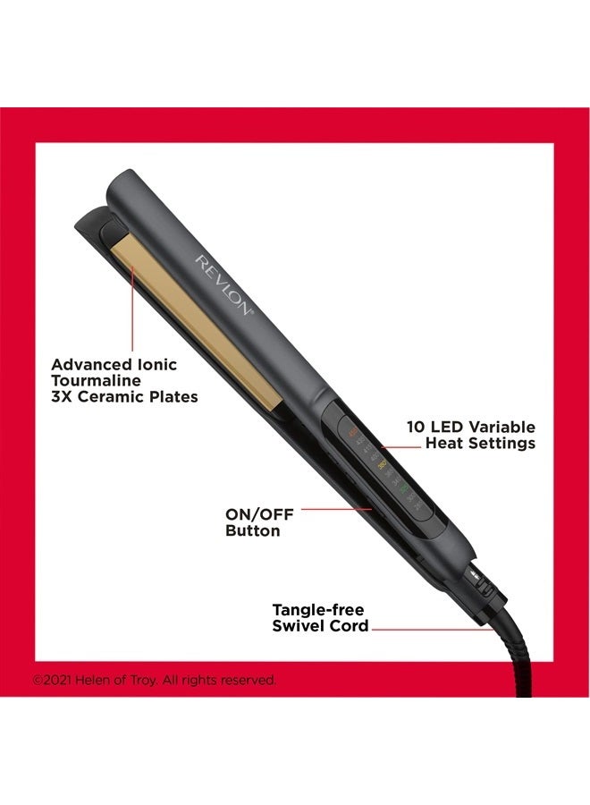 Revlon مكواة شعر سيراميك ريفلون سموذ برليانس | انزلاق سلس وتصميم فائق النعومة، (1 بوصة) - Image 3