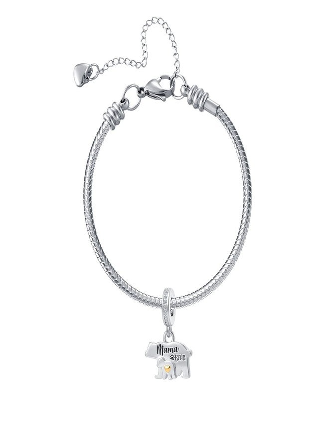 QeenseKc خرزة حب الأم من كوينسك، خرزة على شكل دب، متوافقة مع سوار باندورا - Image 3