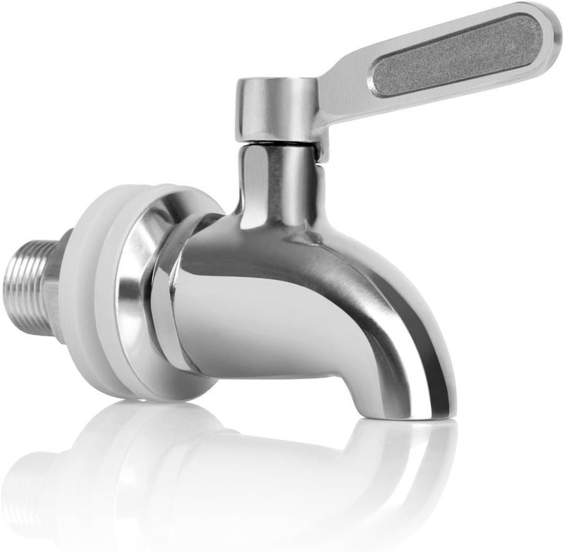 BTSKY ™صنبور بديل لموزع المشروبات من الفولاذ المقاوم للصدأ يناسب فتحة 16 مم (5/8 بوصة) - صنبور بديل لموزع بدون رصاص، تشطيب مصقول - Image 3