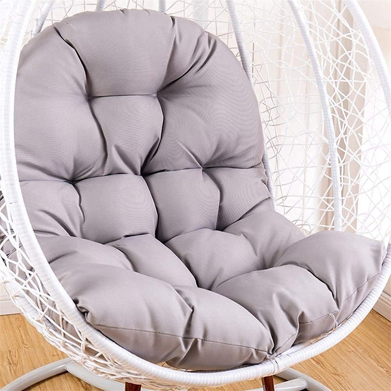 KYNE Microfibre Round Cushion for Hanging Basket Round Shape Swing Chair Cushions for Outdoor Egg Swing Chair Garden Swing Seat Padded Pillow Cushion Grey - Image 5