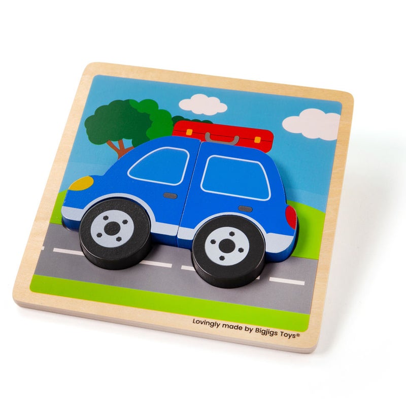 BIGJIGS Chunky Lift Out Car Puzzle 34057
