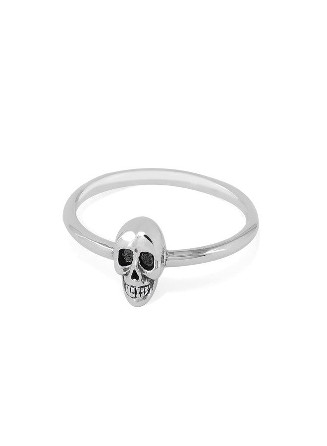 Boma Jewelry Sterling Silver Skull Ring, Size 6 - Image 1