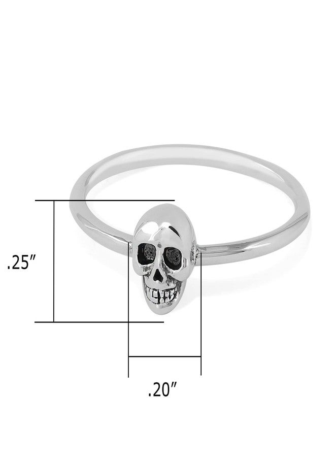 Boma Jewelry Sterling Silver Skull Ring, Size 6 - Image 4