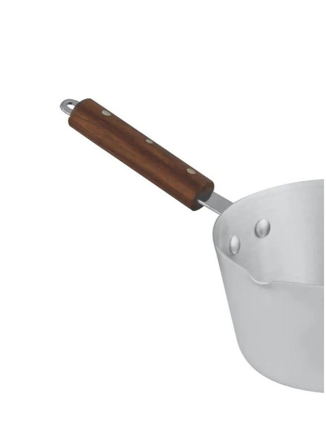 Shine 4-Pcs Milk Boiler Cookware Set With  Pour Lips With Wood Handle4.5L /3.5L/2.5L/1.5L - Image 4