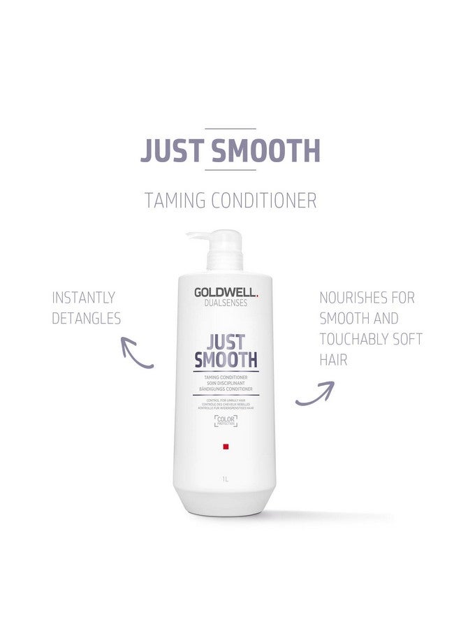 Goldwell Dualsenses Just Smooth Taming Anti-Frizz & Humidity Control Conditioner 1L - Image 2