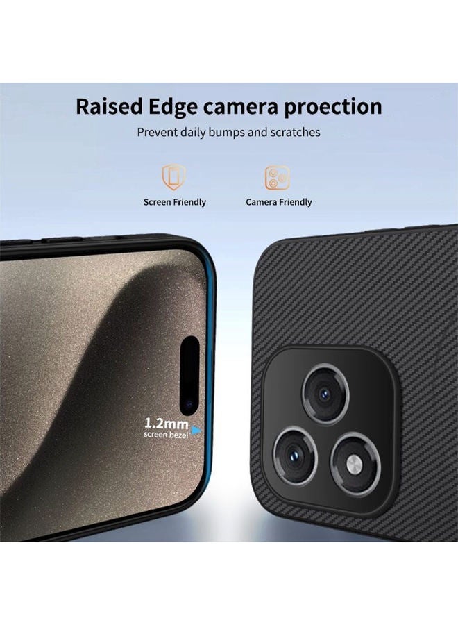 Magnetic Case for Honor 400 Lite , Premium Twill Texture Case, Raised Camera Lens Protection，Military Grade，Fashion Shockproof phone cover for Honor 400 Lite，Comfortable Touch，Black - Image 3