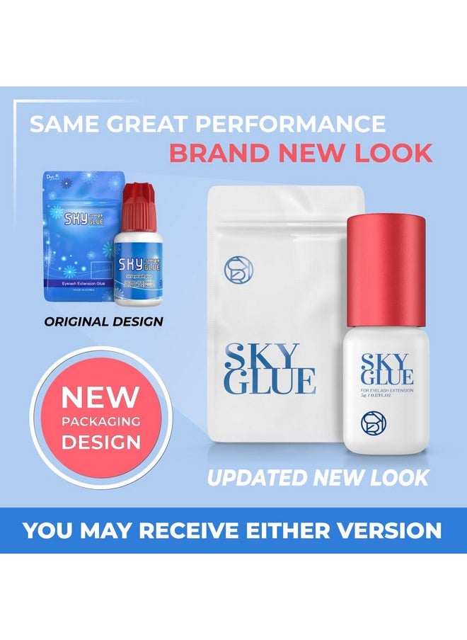 بو لاشز غراء Sky Glue لتمديد الرموش S+ | غراء قوي للغاية لتمديد الرموش | لاصق أسود احترافي لتمديد الرموش الفردية شبه الدائمة طويلة الأمد | سريع الجفاف / احتفاظ لمدة 7 أسابيع أو أكثر 5 مل  - Image 2
