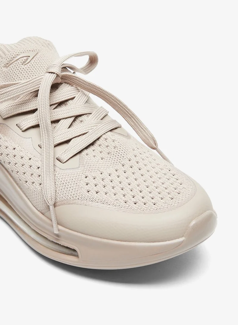 Dash Monotone Walking Shoes with Lace-Up Closure