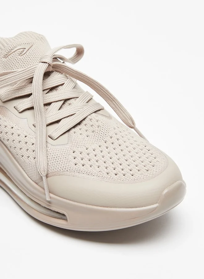 داش Monotone Walking Shoes with Lace-Up Closure
