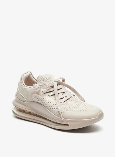 Dash Monotone Walking Shoes with Lace-Up Closure