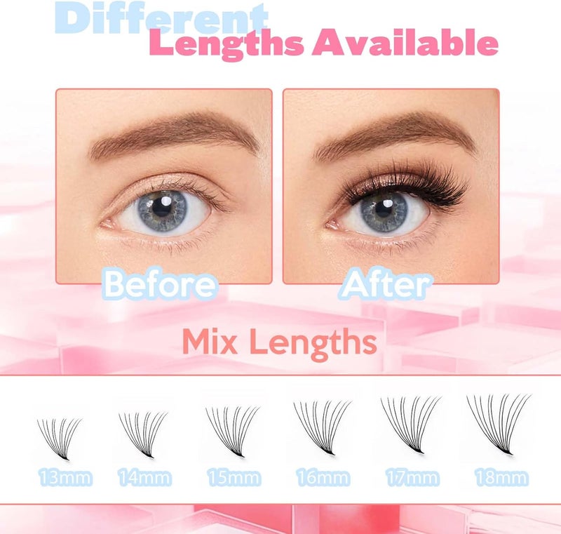 FADLASH Premade Fans Eyelash Extensions 300pcs 10D Premade Lash Fans C Curl Pre Made Fans Lash Extensions Volume Eyelash Extensions Premade Eyelash Fans Loose Fans (10D-0.07C-13-18mm) - Image 5
