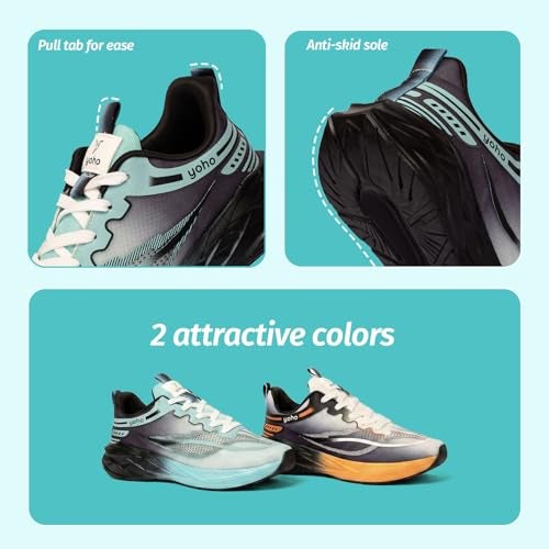 YOHO Tempo Sports Shoes for Men | Stylish & Lightweight Sneaker for Man/Boys | Casual Shoe for Walking, Running, Gym & Everyday Use - 0906 | Artic Cold Brew - UK 9 - Image 5