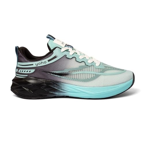 YOHO Tempo Sports Shoes for Men | Stylish & Lightweight Sneaker for Man/Boys | Casual Shoe for Walking, Running, Gym & Everyday Use - 0906 | Artic Cold Brew - UK 9 - Image 1