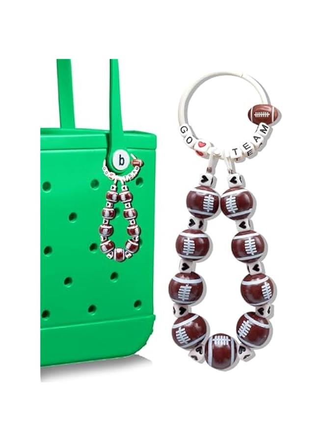 Arabest Ball Sports Bogg Bag Charms, Ball Beads Bogg Bag Accessories Bogg Charms, Rubber Tote Bag Accessories, Charms for Bogg Bag, Simply Southern Tote and Beach Tote Bag - Image 1
