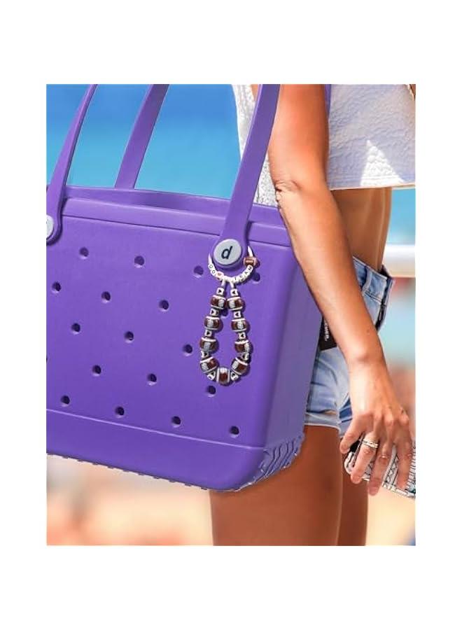 Arabest Ball Sports Bogg Bag Charms, Ball Beads Bogg Bag Accessories Bogg Charms, Rubber Tote Bag Accessories, Charms for Bogg Bag, Simply Southern Tote and Beach Tote Bag - Image 3