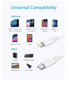 ELTRAZONE USB C to Lightning Cable Fast Charging 20W 2Pack 3FT MFi Certified for iPhone 13/13ProMax/13Mini/12/12 Mini/12 ProMax, Lightning to USB-C Cable Compatible with iPhone11/11Pro/11Pro MAX/XS MAX  - Image 4