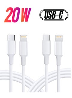ELTRAZONE USB C to Lightning Cable Fast Charging 20W 2Pack 3FT MFi Certified for iPhone 13/13ProMax/13Mini/12/12 Mini/12 ProMax, Lightning to USB-C Cable Compatible with iPhone11/11Pro/11Pro MAX/XS MAX  - Image 1